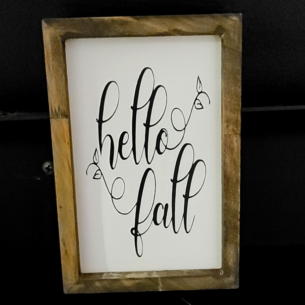 Handmade fall sign